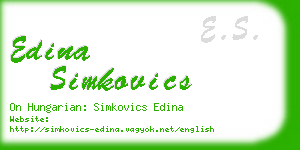 edina simkovics business card